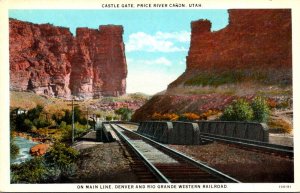 Utah Price River Canyon Castle Gate On Main Line Denver & Rio Grande Western ...