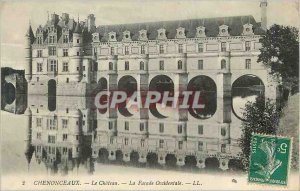 Old Postcard Chateau Chenonceau The West Facade