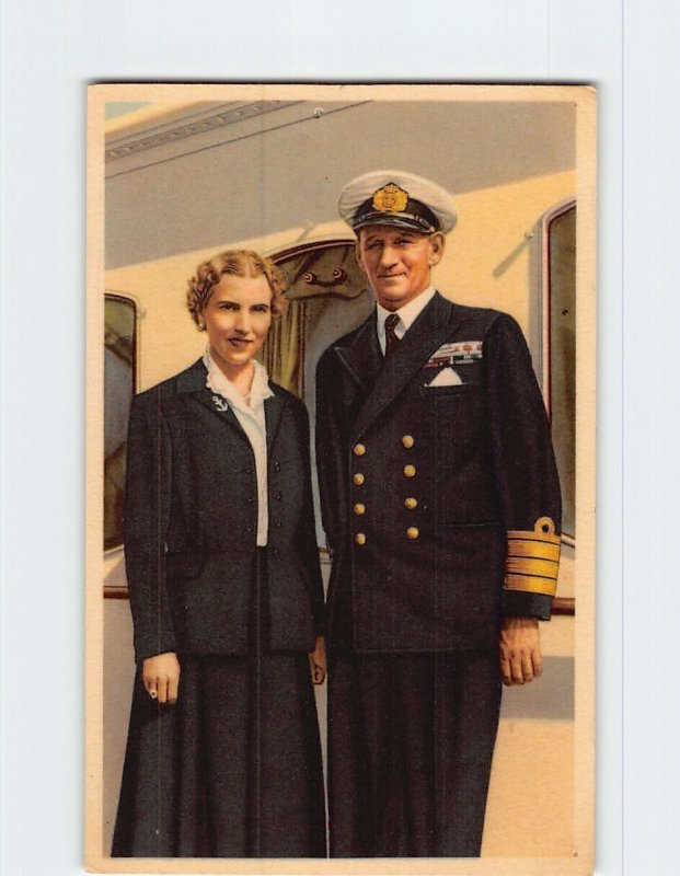 Postcard The King And Queen Onboard The Dannebrog, Denmark