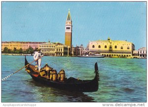 Italy Venezia Bacino S Marco e Gondola 1957