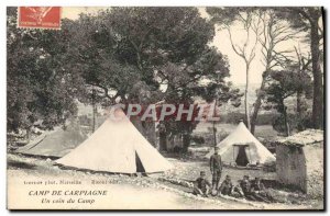 Old Postcard Army Camp Carpiagne A camp corner