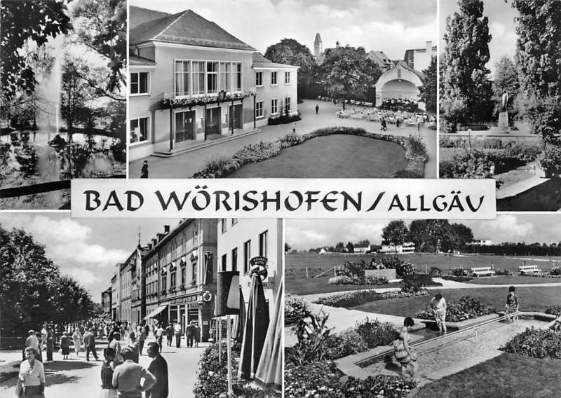 Woerishofen Allgaeu Kneipp-Heilbad Park Konzert Promenade Brunnen | Europe - Germany - Bavaria - Bad Woerishofen, Postcard / HipPostcard