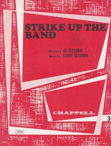 Strike Up The Band George Gershwin Ira 1950s Sheet Music