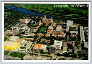 University of Alberta Campus, Edmonton, 1991 Chrome Aerial View Postcard