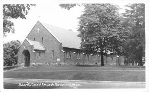 RPPC, Greenville, Michigan  SANCTI CAROLI CHURCH (St Charles?) Photo Postcard