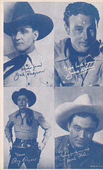 Cowboy Arcade Card Jack Padjeon James Warner Roy Rogers Monte Hale