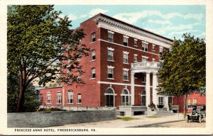 Virginia Fredericksburg Princess Anne Hotel 1925 Curteich