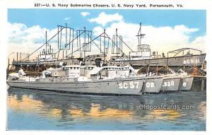 US Navy Submarine Chaser, Portsmouth, VA, USA Military Battleship Unused 