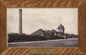 Manchester NH Union RR Train Station Depot c1905 Postcard