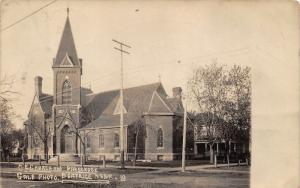 Beatrice Nebraska~Methodist Episcopal Church & Parsonage~1913 Gale RPPC-Postcard