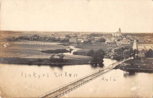 Isokyro Finland Kyro River Birds Eye View Real Photo Postcard AA53703