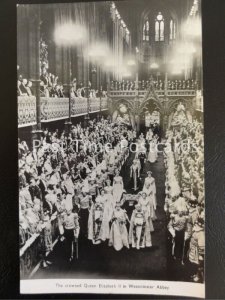 c1953 - The Crowned Queen Elizabeth ll in Westminster Cathedral