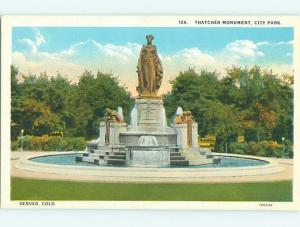 Unused W-Border MONUMENT & PARK SCENE Denver Colorado CO r7672