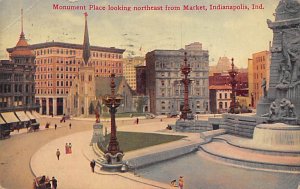 Monument Place Looking Northeast from Market - Indianapolis, Indiana IN