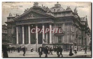 Old Postcard Brussels Stock Exchange