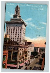 Vintage Early 1900's Postcard Fourteenth Street Oakland California POSTED