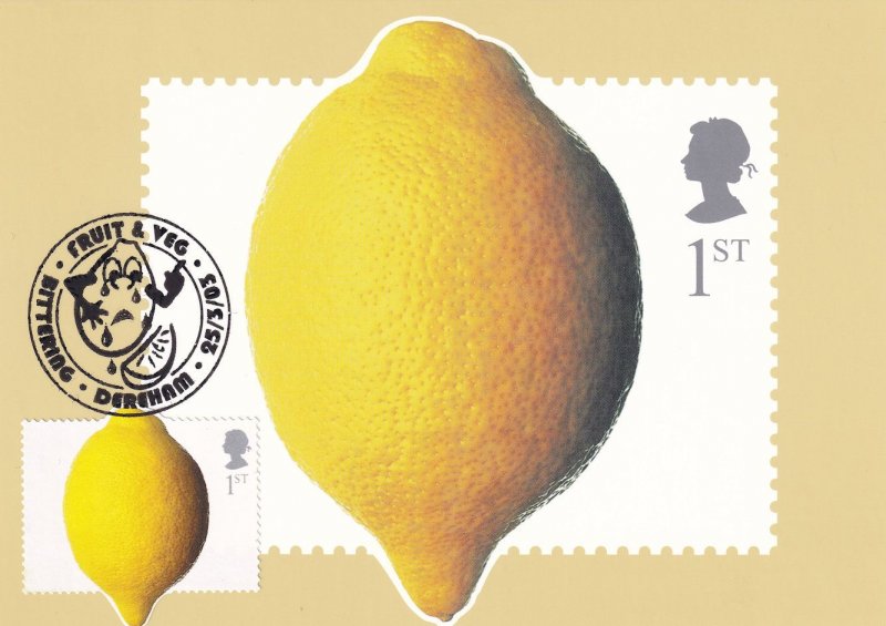 Lemon Fruit Bittering Dereham Norfolk Limited Postmark Postcard