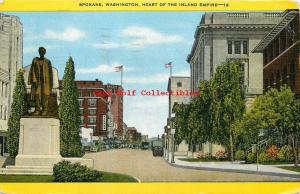 WA, Spokane, Washington, Street Scene, Postmark 1950, E.C. Kropp