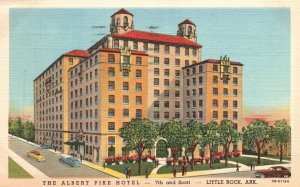 Vintage Postcard 1947 Albert Pike Hotel Little Rock Arkansas C.T. Art Colortone