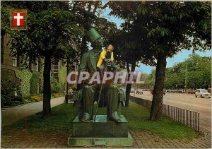 Postcard Modern Compenhague The Statue of Hans Christian Andersen