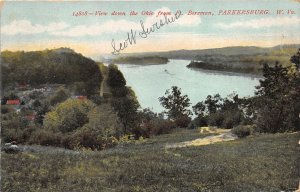 Parkersburg West Virginia 1911 Postcard View Of Ohio River From Ft Boreman