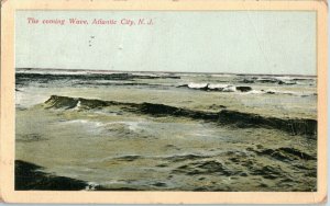 The Coming Wave Atlantic City New Jersey Postcard 1911