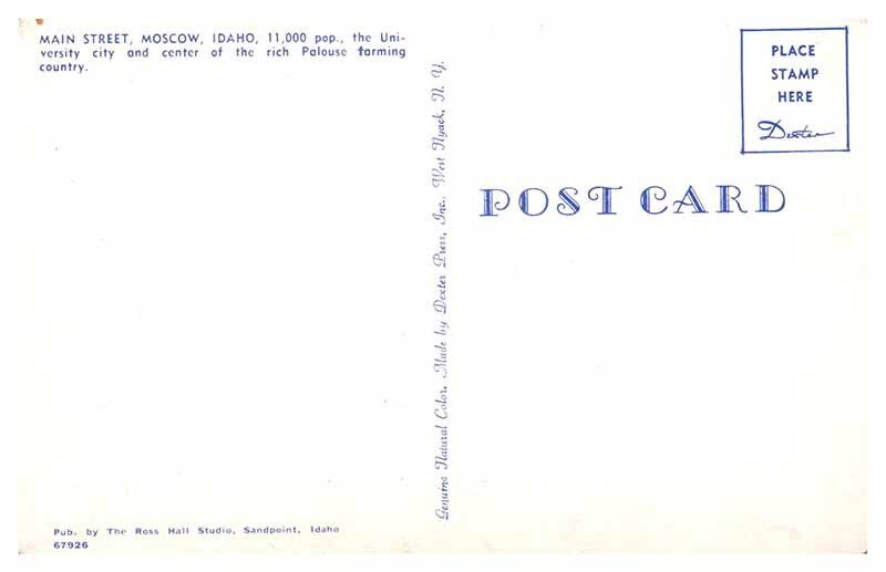 Postcard SHOPS SCENE Mascow Idaho ID AS1536