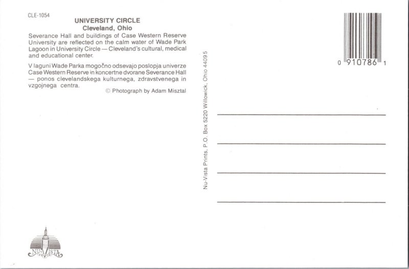 Continental Postcard University Circle Cleveland, Ohio CE16