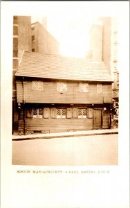 RPPC Paul Revere House, Boston MA Vintage Postcard I44