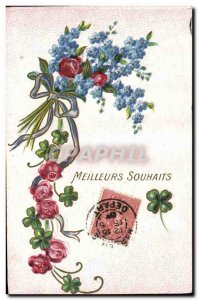 Old Postcard Fantasy Flowers