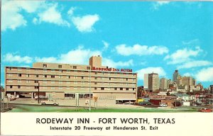 Rodeway Inn Fort Worth Texas Photochrome Frank Whaley Postcard