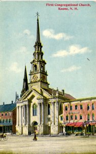 Keene, New Hampshire - The First Congregational Church - c1908