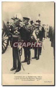 Old Postcard Funerals of Marechal Foch La Garde d & # 39honneur the foreign M...