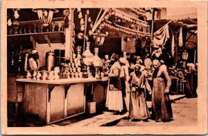 Egypt Cairo Native Lemonade Shop Front Vintage Postcard C010