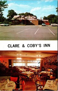 Vtg Madison Township New Jersey NJ Clare & Coby's Inn Restaurant 1960s Postcard