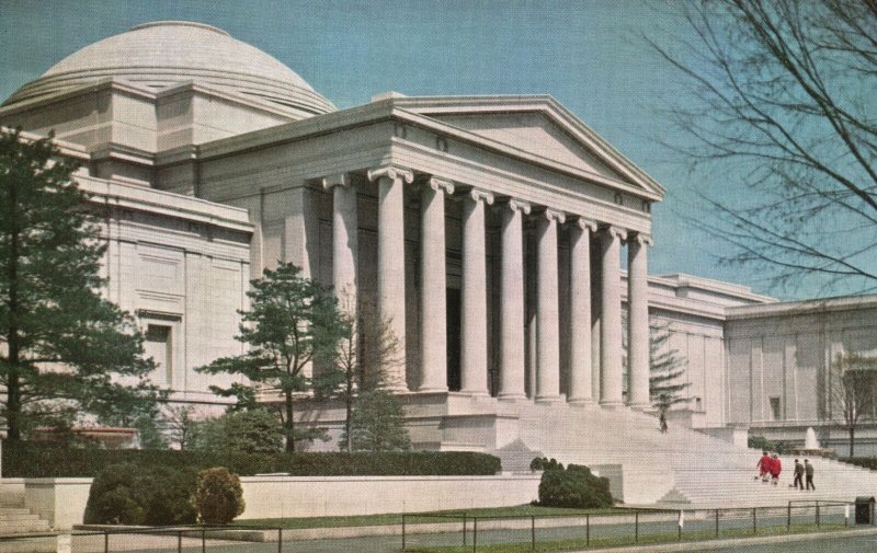 Vintage Postcard View Mall Entrance National Gallery Of Art Washington D. C.