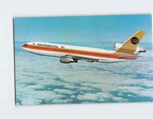 Postcard Continental DC 10 Continental Airlines USA