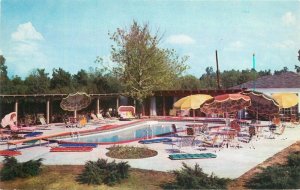 Belemont Motor Hotel Restaurant Natchez Mississippi Postcard Dexter pool 13525