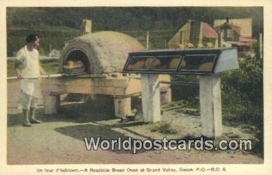 Un four d'habitant, Roadside Bread Oven, Grand Valley Gaspe, PQ Canada Unused 