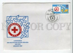 445762 EAST GERMANY GDR 1987 year FDC congress of the Red Cross in Dresden