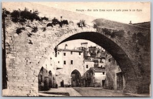 Vtg Perugia Italy Arco della Conca sopra al quale possa la 1910s Old Postcard