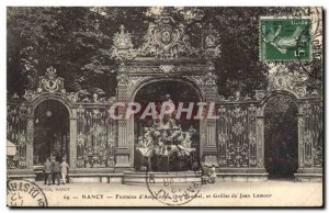 Old Postcard Nancy Place Stanislas Fontaine d & # 39Amphitrite Jean Lamour Grids