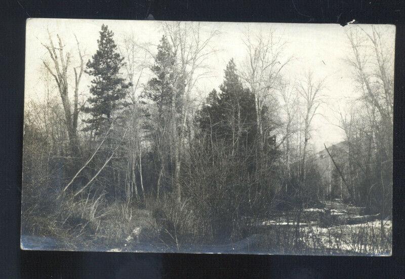 RPPC MISSOULA MONTANA RATTLESNAKE CREEK REAL PHOTO POSTCARD BANGS 1910