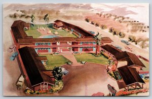Roadside~Town & Country Motel Santa Barbara California~Vintage Postcard