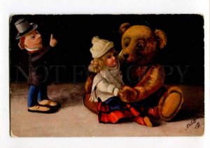 288563 HILDEBRAND Dolls TEDDY BEAR Vintage TUCK #1-9792 RPPC