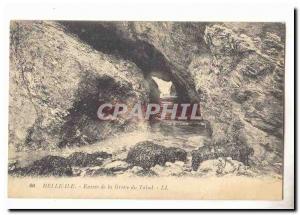 Belle Isle en Mer Old Postcard Entrance to the cave of Talud