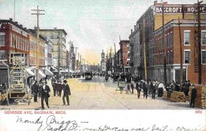 Genesee Avenue Saginaw Michigan 1909 postcard