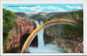 Hawaii Rainbow Falls Hawaiian Islands Vintage Postcard C178