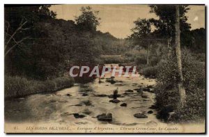 Old Postcard vicinity of Argentan L Orne The Orne Creve Coeur Waterfall
