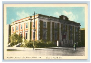 Vintage Post Office Kirkland Lake Onratrio Canada Postcard P99E